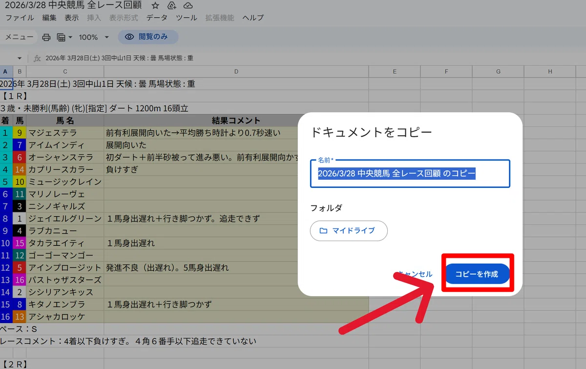 Race Review Memo Spreadsheet Version Usage Instructions｜エキスポ競馬