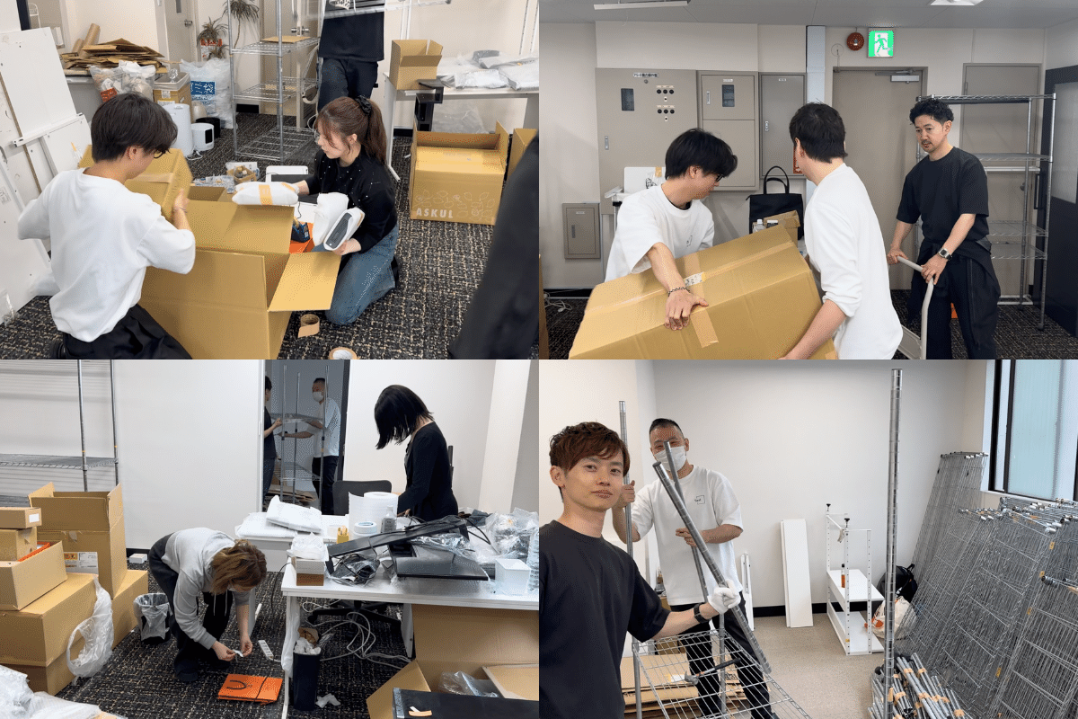 社内エピソード】引っ越し当日、壁にスタッフ全員でメッセージを書いた