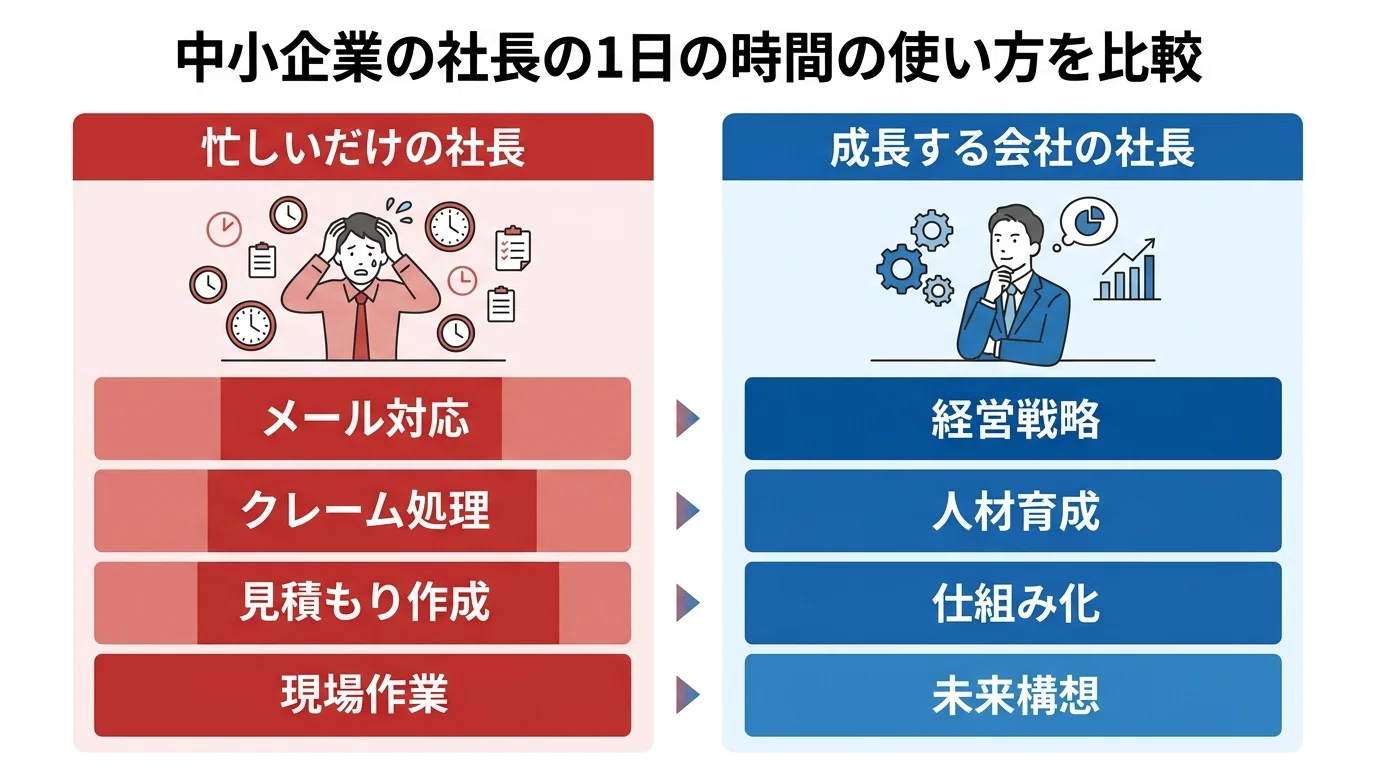 忙しい社長ほど会社が成長しない理由——「作業」と「経営」を混同してい