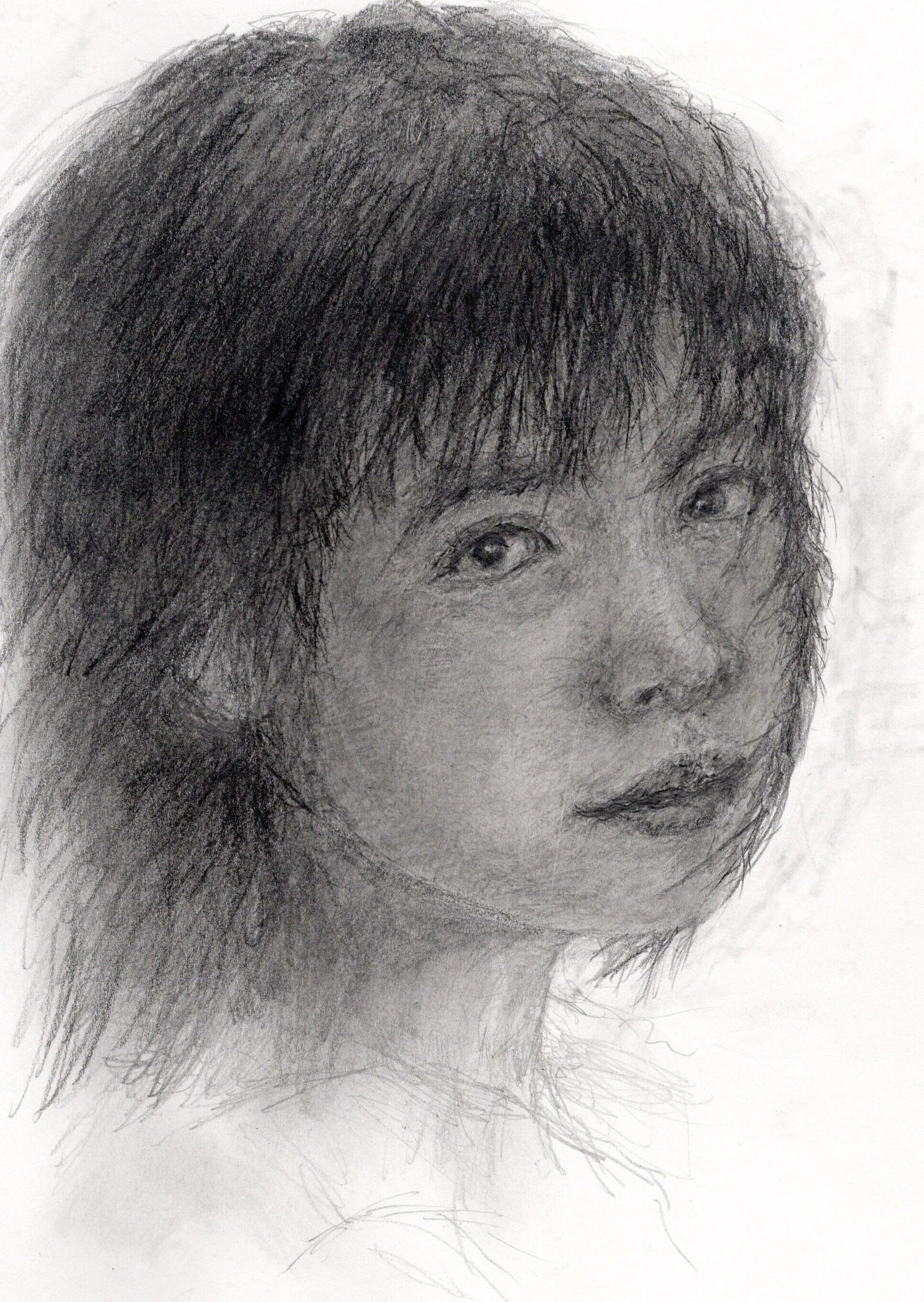 鉛筆画】風に向かうⅤ ーさらば、愛しきひとよー｜Atelier Non