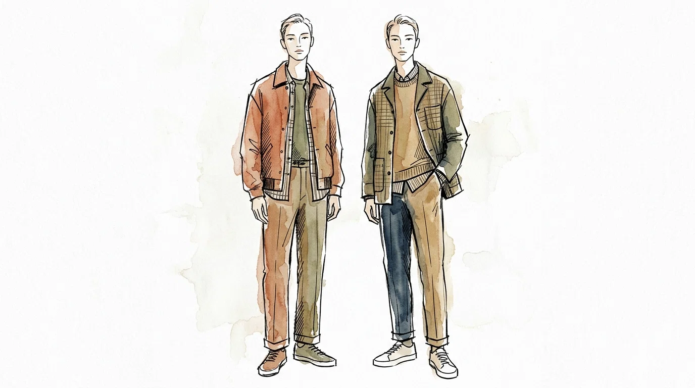 ファッション雑誌風イラスト
