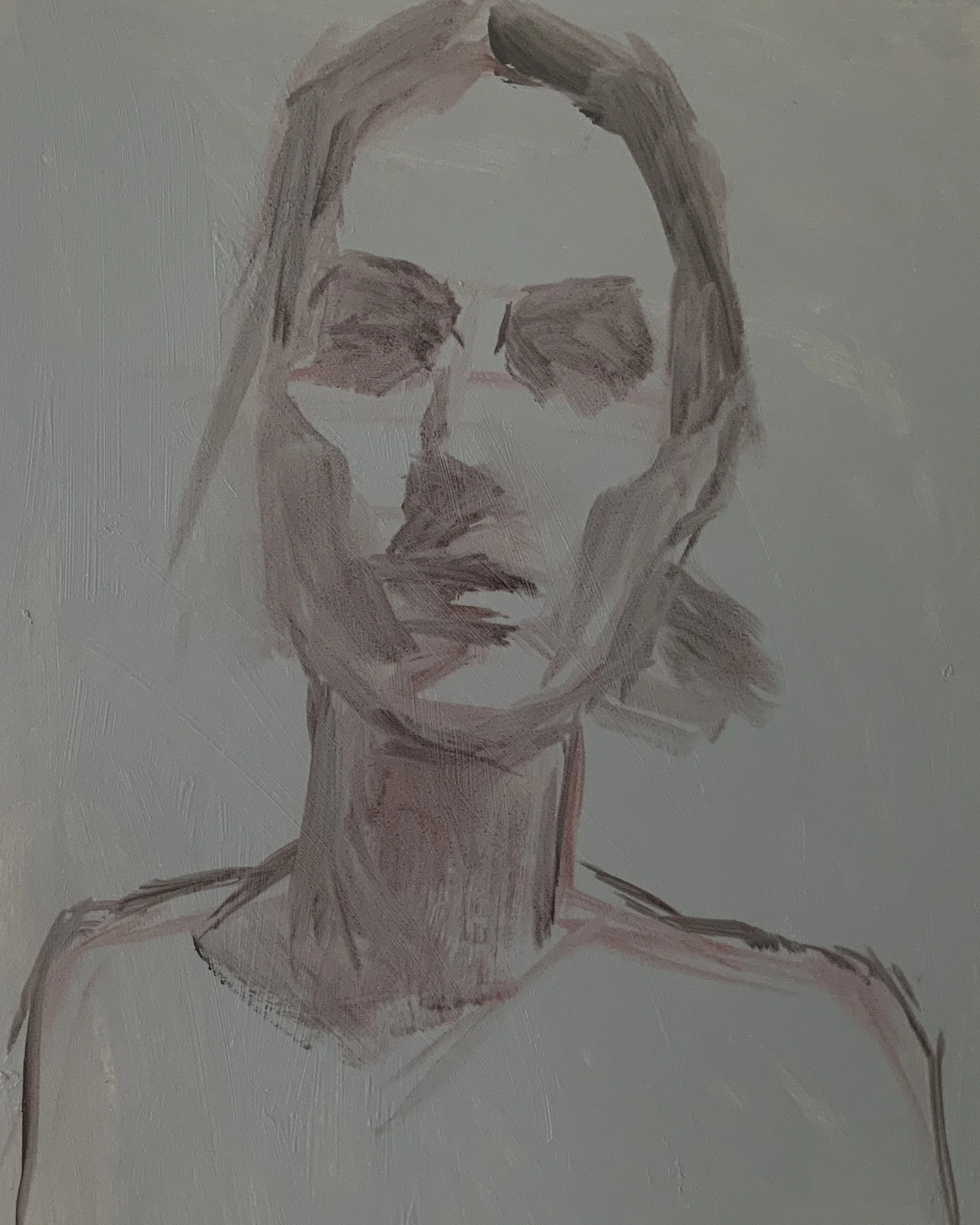 油絵 no.56 色数を制限したら楽に描けた人物画｜なお