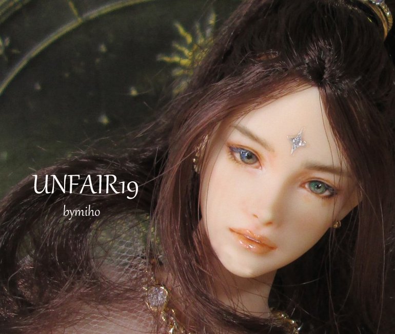 1/6カスタムドールヘッド☆UNFAIR19☆ bymiho☆アンニュイエイト