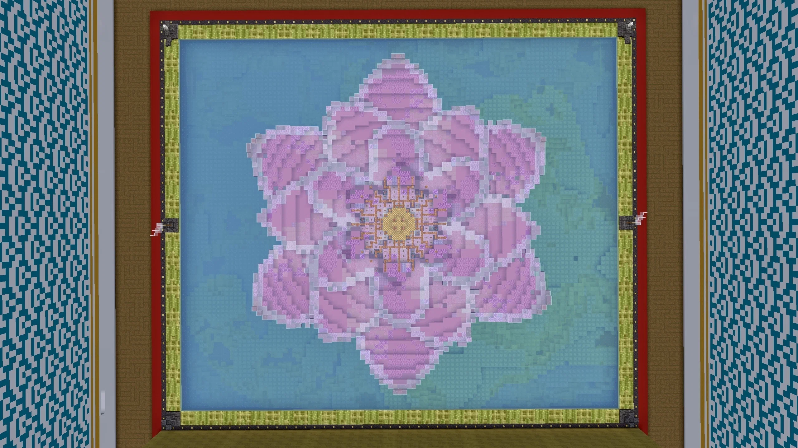ガラスの河で泳ぐ錦鯉―Minecraft掛け軸アート制作記｜marzipan99