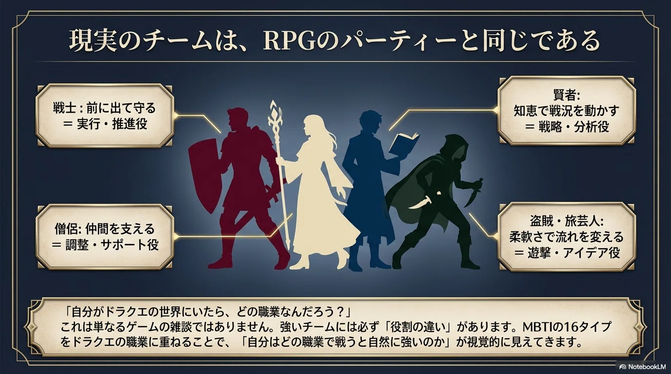 考察】ドラゴンクエスト職業診断をMBTIで読み解く｜平平 平平
