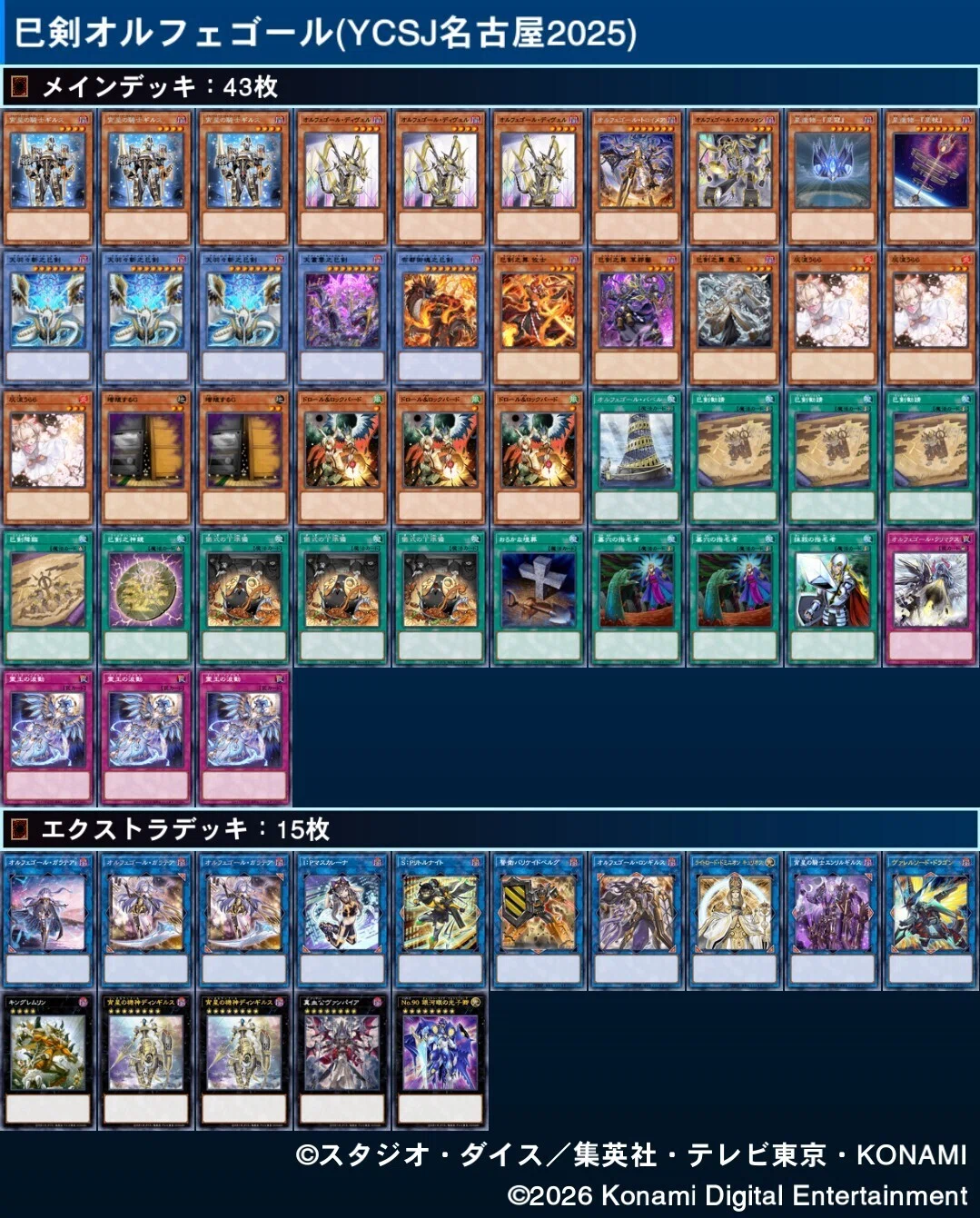 遊戯王】これまでに組んだオルフェゴールデッキの整理およびYCSJ大阪