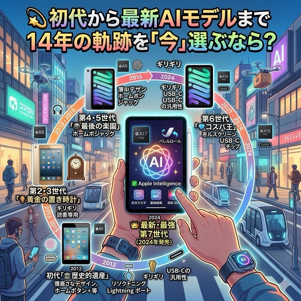 📱iPad mini全7世代・究極の比較バイブル【2026年最新版
