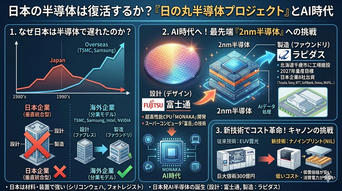 AIニュース】日本製半導体が復活する!? AI時代に動き出した「日の丸 AIニュース】日本製半導体が復活する!? AI時代に動き出した「日の丸