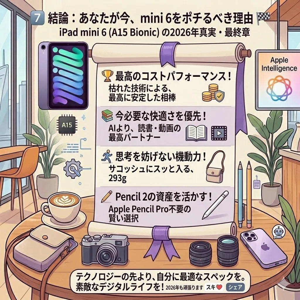 📱 【2026年版】iPad mini 第6世代・再評価レビュー！💾 「AI非対応