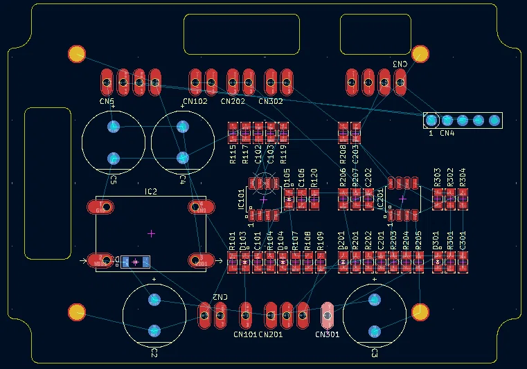 JC3248W535開発ボードでスピードメーター その15〜KiCADプリント基板