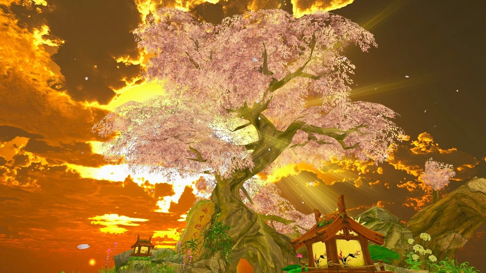 一本桜が綺麗なワールド一覧｜ひつじのテトラ