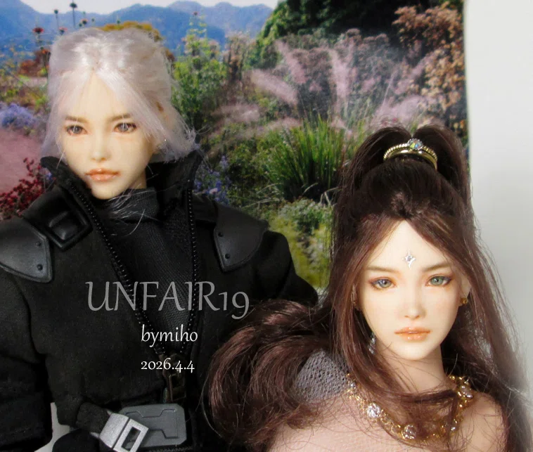 1/6カスタムドールヘッド☆UNFAIR19☆ bymiho☆アンニュイエイト