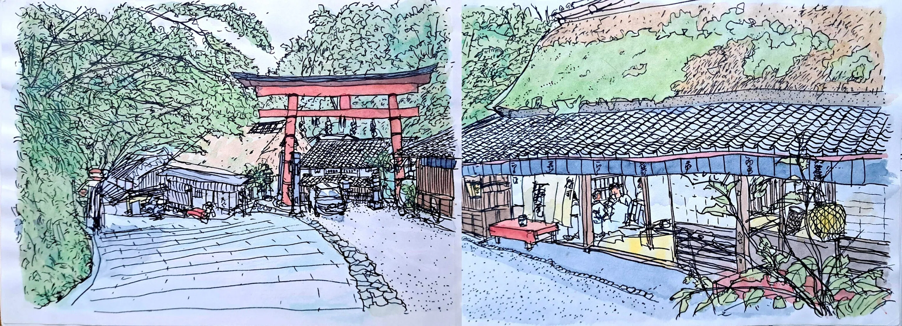 ペン画集 嵯峨野百景 嵯峨野竹林の道」 by T.NAKANO｜Artmeter｜暮らしを彩るアートが