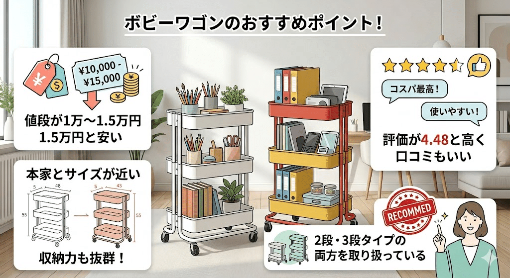 ボビーワゴンのリプロダクトおすすめ商品！正規品との違いもあわせて