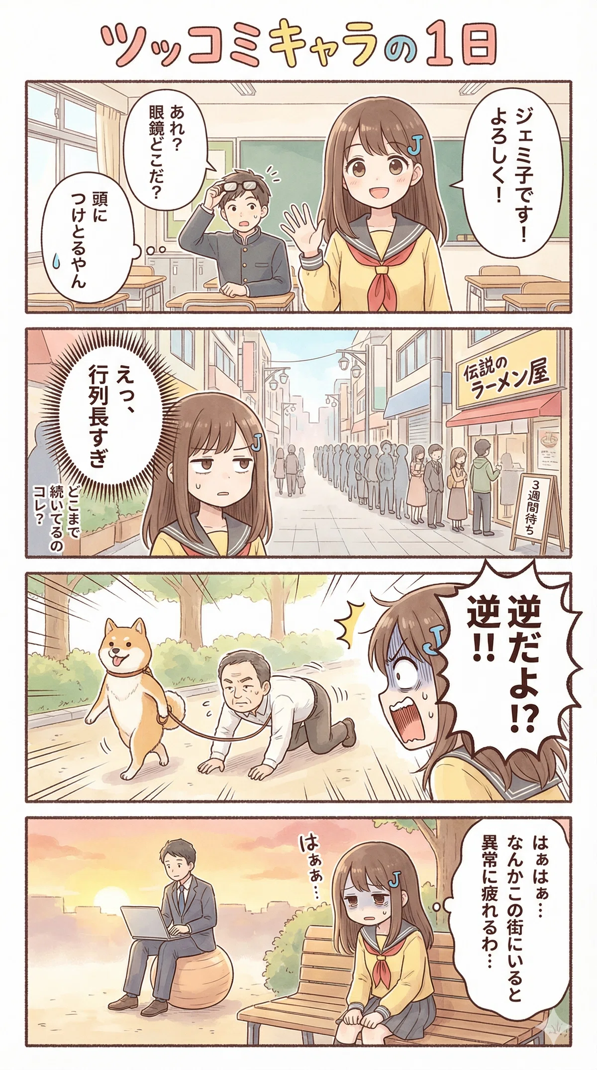4コマ漫画を作ろう⑦ - ツッコミキャラ｜ヨチオ