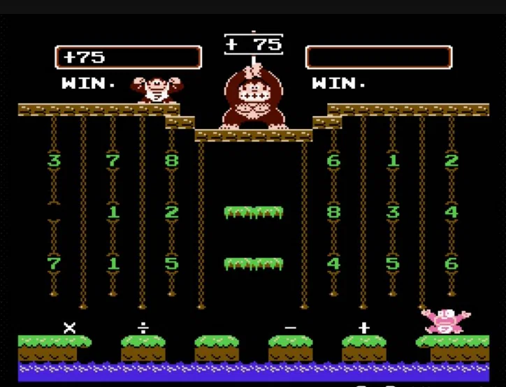 ゲームレビュー138】「ドンキーコングJR.の算数遊び」もやってみよ