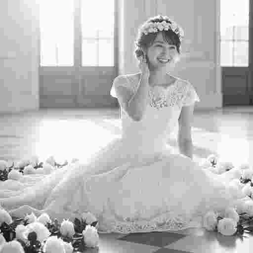 可愛い女性＜ウェディングドレス＞画像素材/写真販売 AI画像 有料＜40枚：350円＞商用利用可（サンプル）03