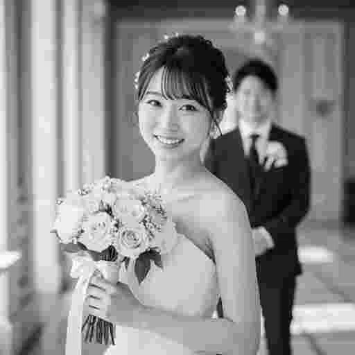 可愛い女性＜ウェディングドレス＞画像素材/写真販売 AI画像 有料＜40枚：350円＞商用利用可（サンプル）033