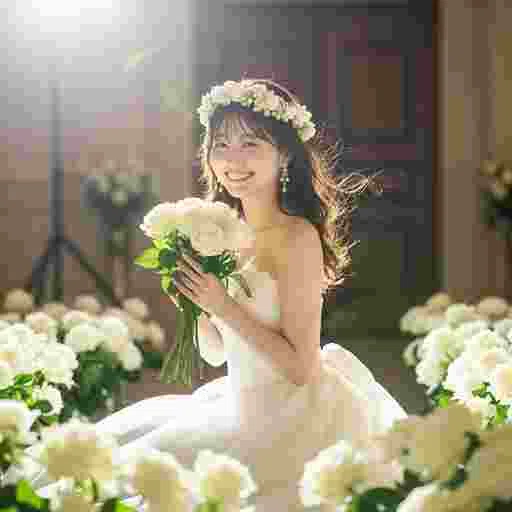 可愛い女性＜ウェディングドレス＞画像素材/写真販売 AI画像 有料＜40枚：350円＞商用利用可（サンプル）01