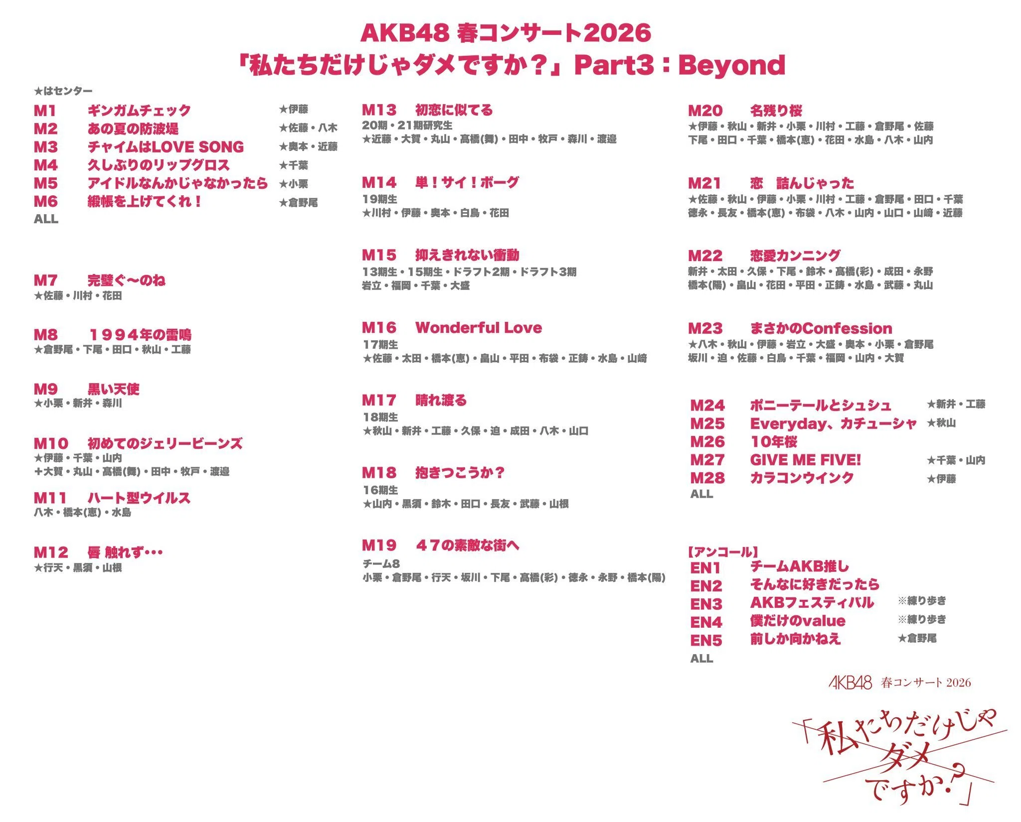 AKB48】春コンサート2026を観に行ったはなし｜りょう
