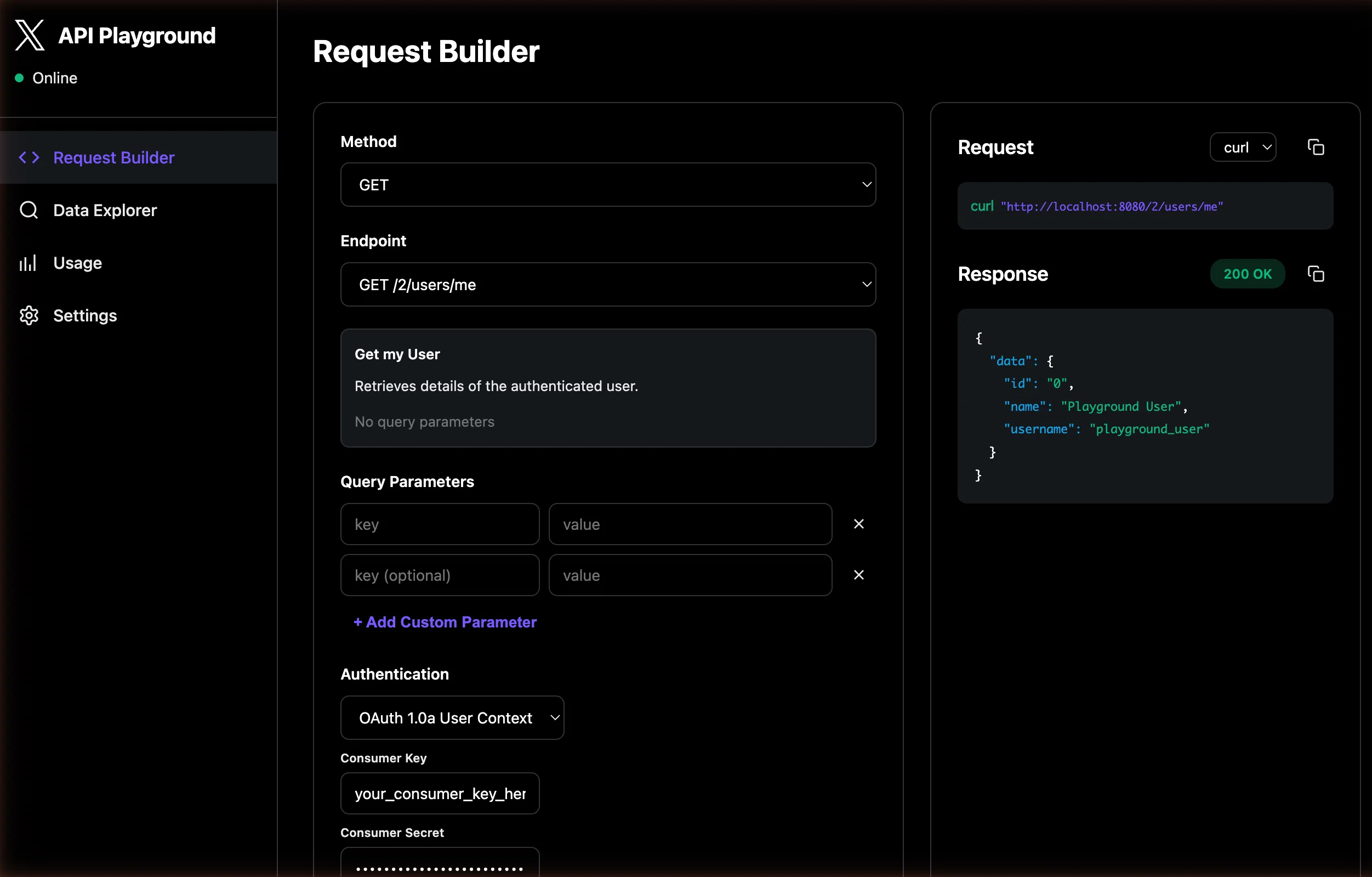 X APIの動作確認ができるPlaygroundを発見。ローカルで試してみました