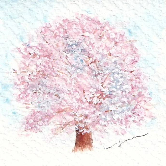 桜の気配|とける|結ぃ心アート|Yumi