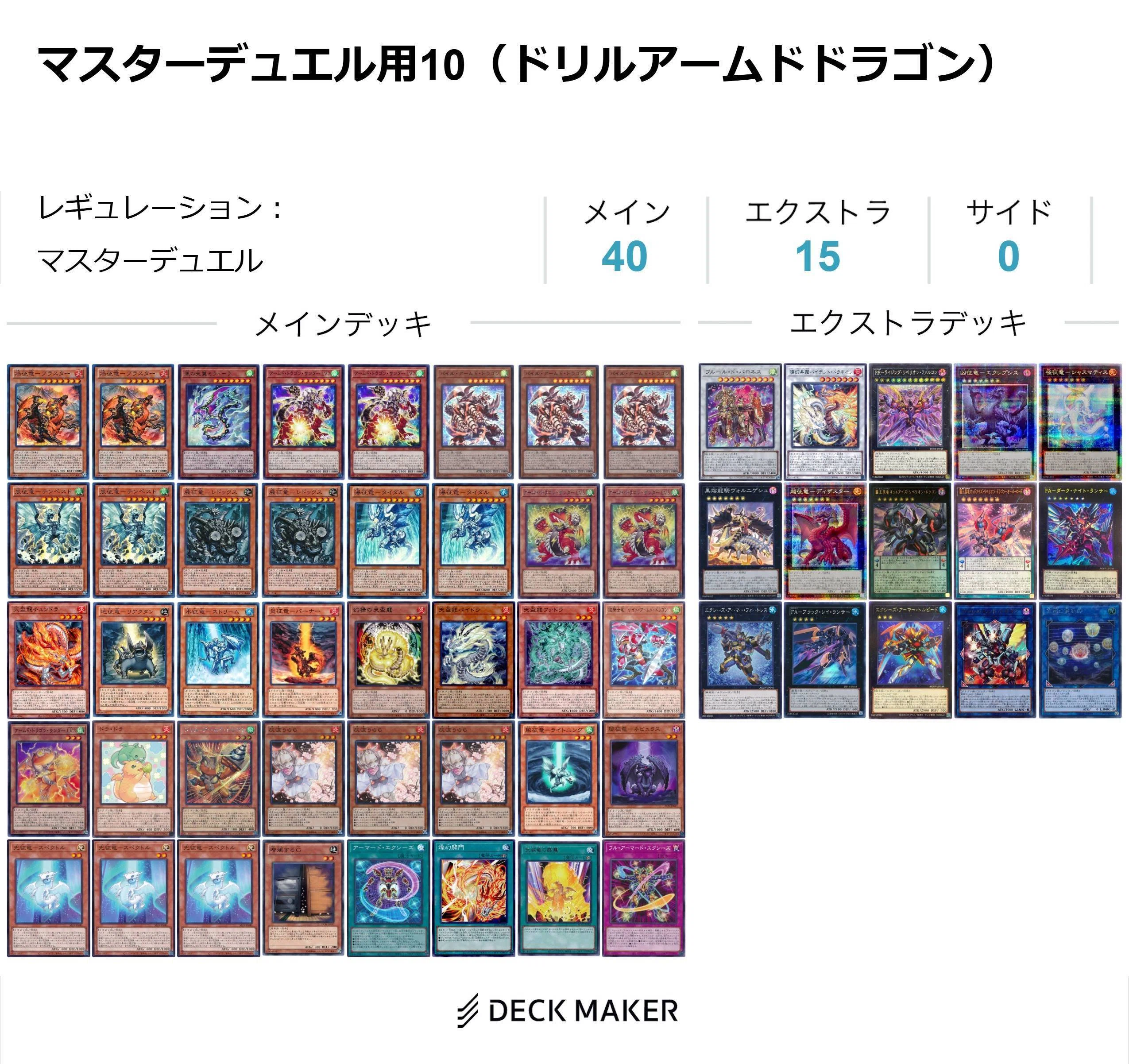 マスターデュエル ドリル・アームド・ドラゴン入り征竜｜paluck│生成