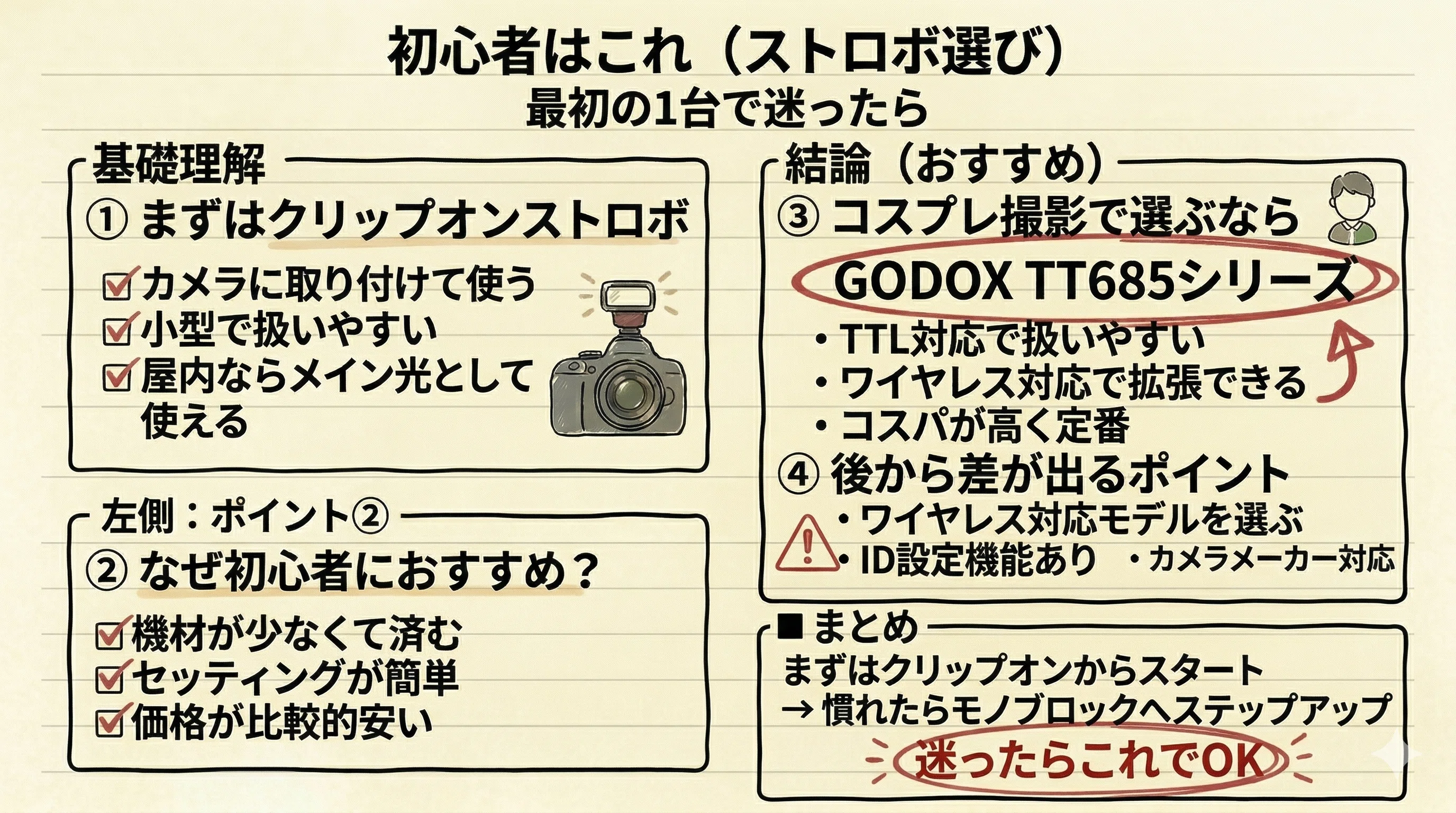初心者向け】クリップオンストロボ vs モノブロック比較｜違いと選び方 