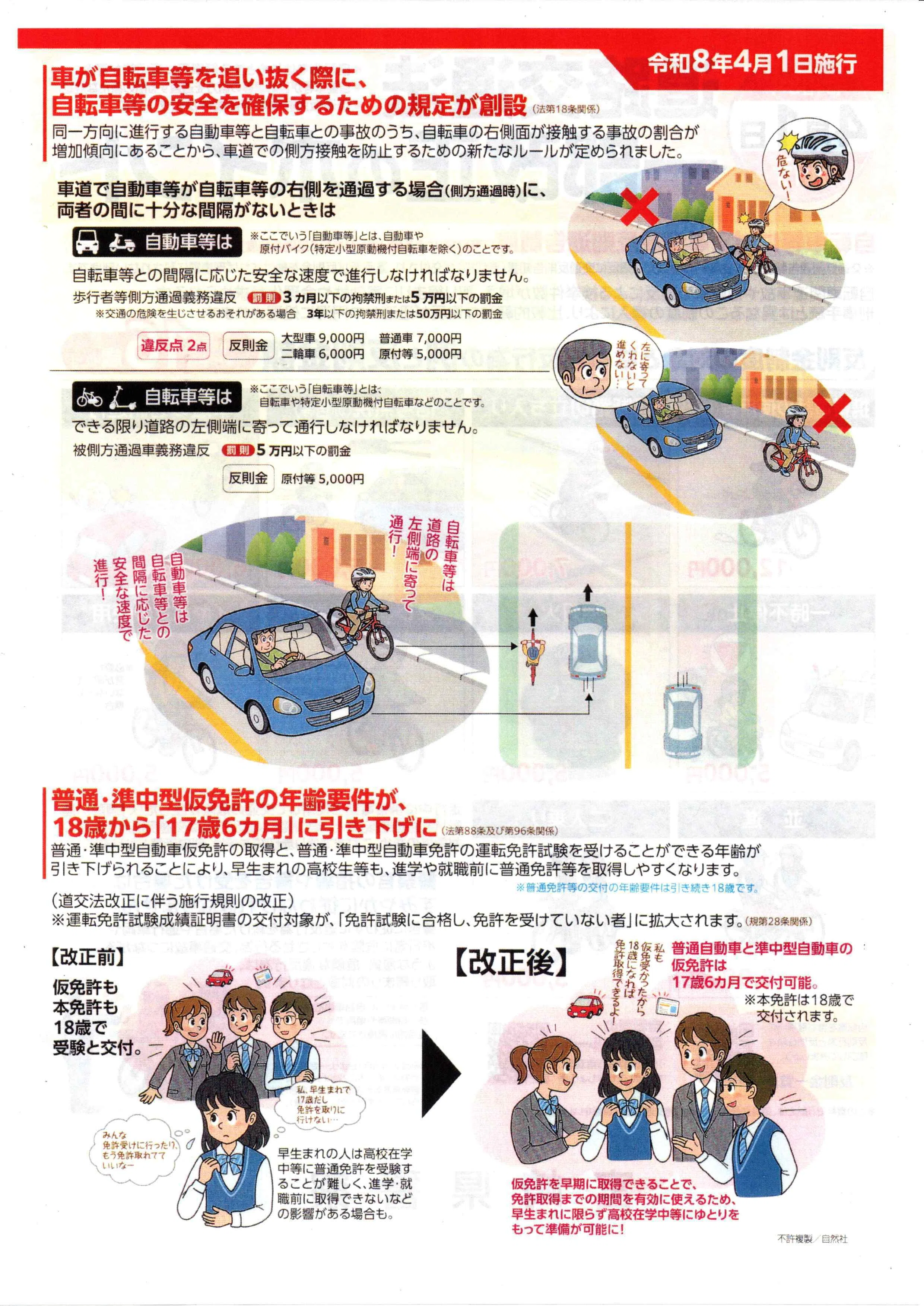 令和8年（2026年）4月1日施行の道路交通法一部改正のポイントを分かり