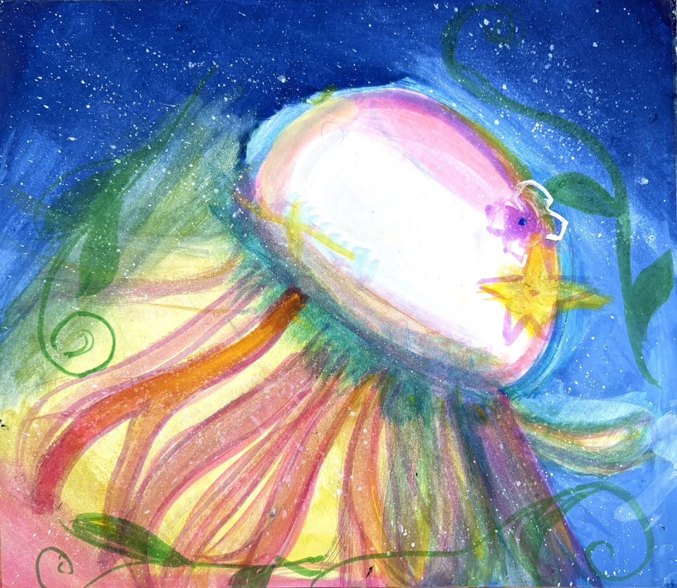 芸術は、爆発だー！新学期は、嫌だー！～不登校長女が、8枚の絵で