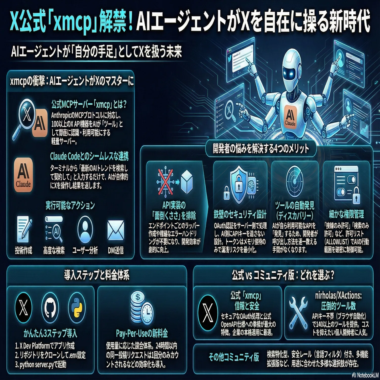 X公式がMCPサーバー「xmcp」をGitHub公開！ Claude Codeとの連携でAI