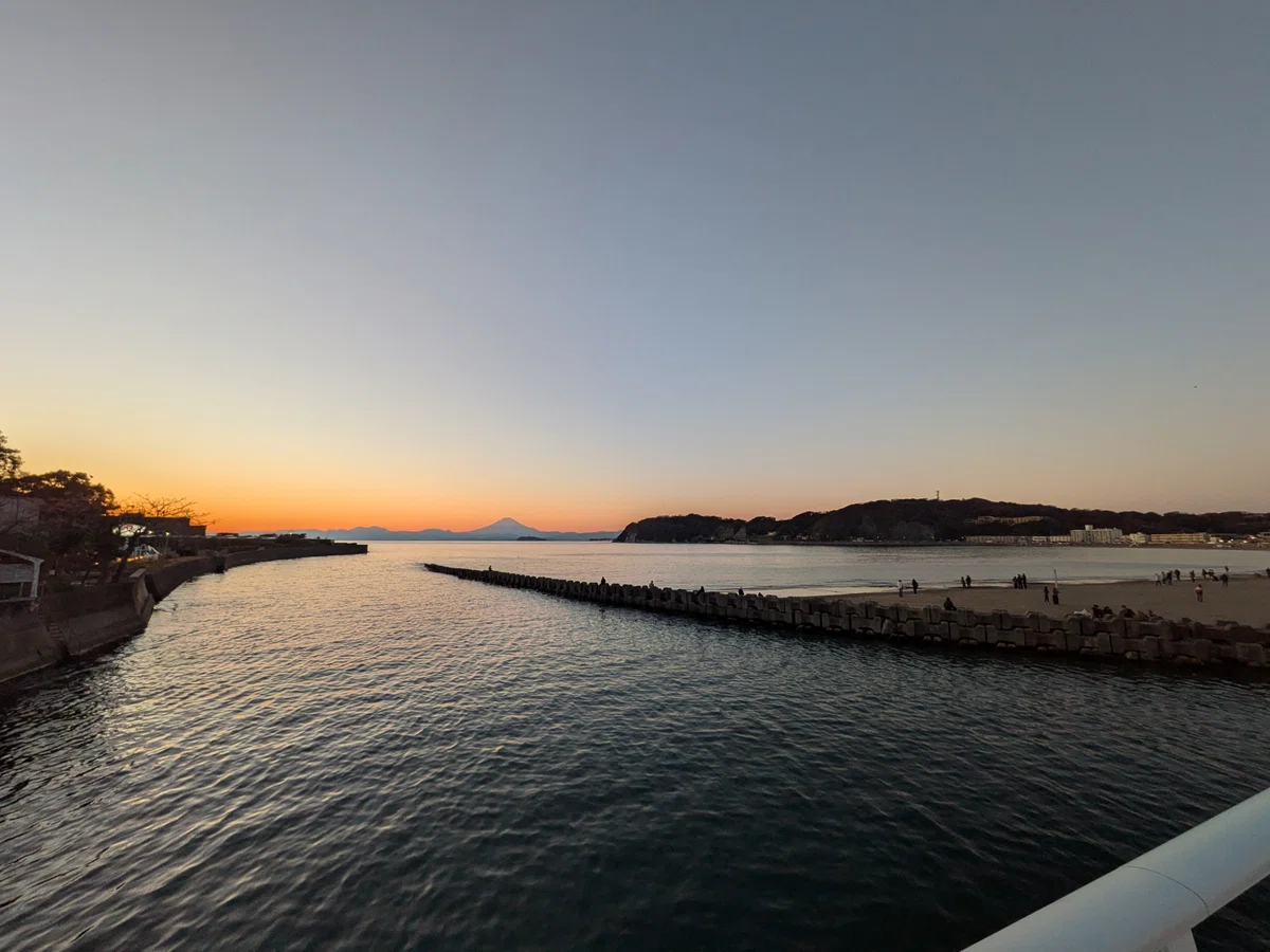 逗子海岸 夕日