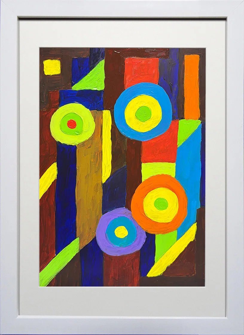 抽象画です 抽象画10 “Deep blue and light.” S8号(45.5×45.5cm) | yk3art.official