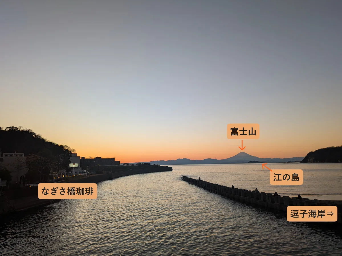 逗子海岸 夕日
