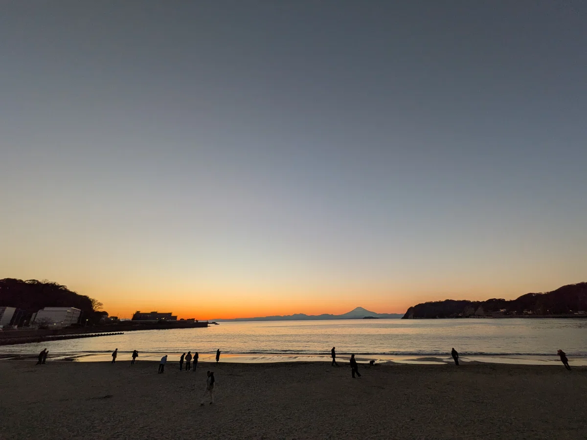 逗子海岸 夕日