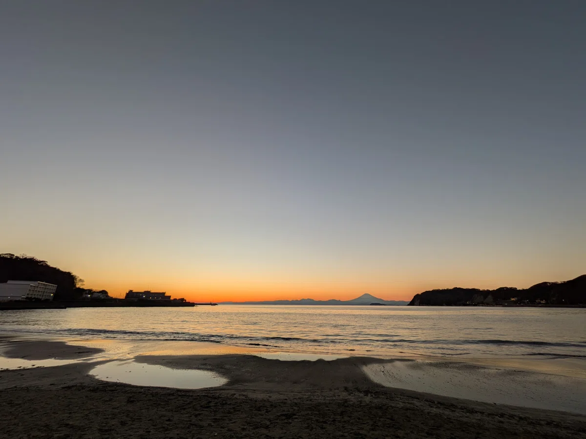 逗子海岸 夕日