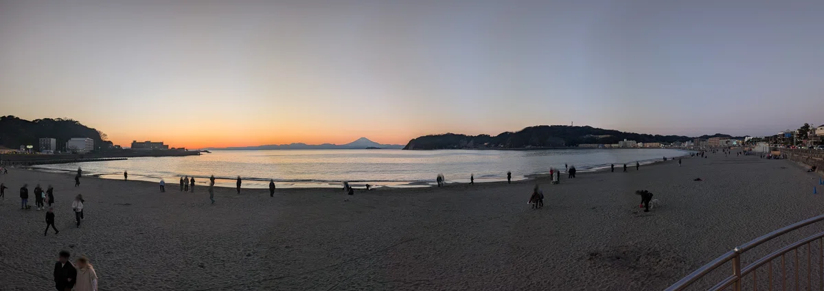 逗子海岸 夕日