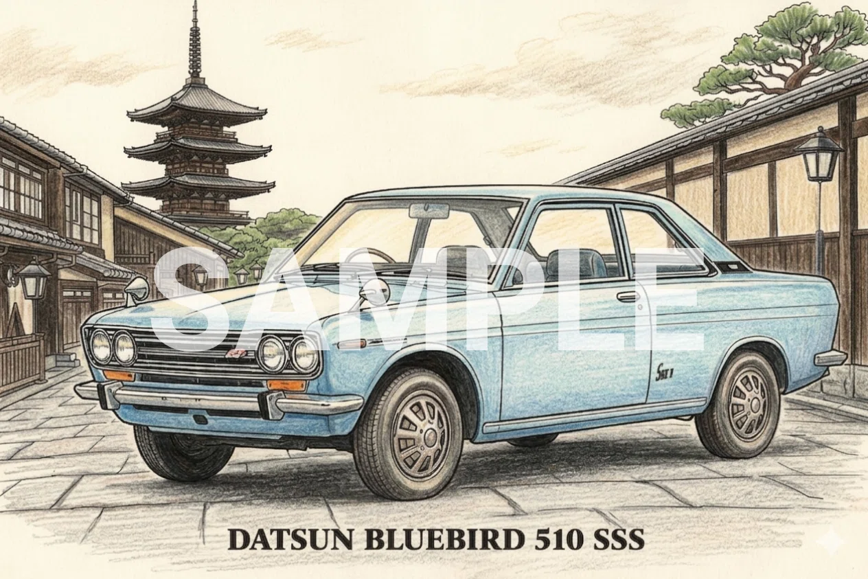 男性向けが少ないから作ってみた」昭和の名車ぬり絵：Part6 日産