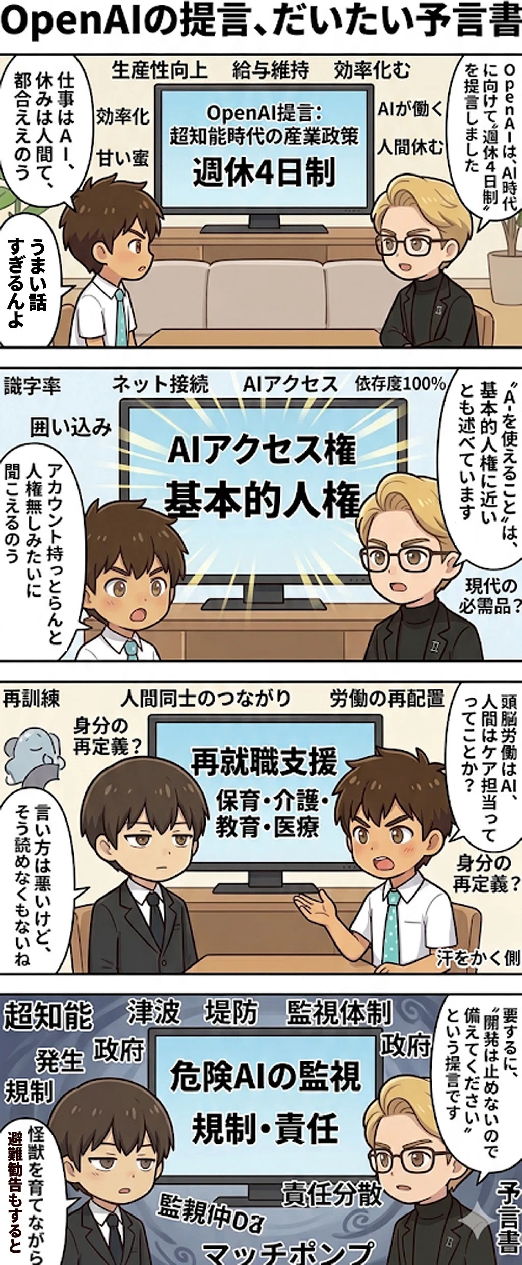 生成AIニュース Geminiが漫画で解説 きのこたけのこの決着点 Claudeの