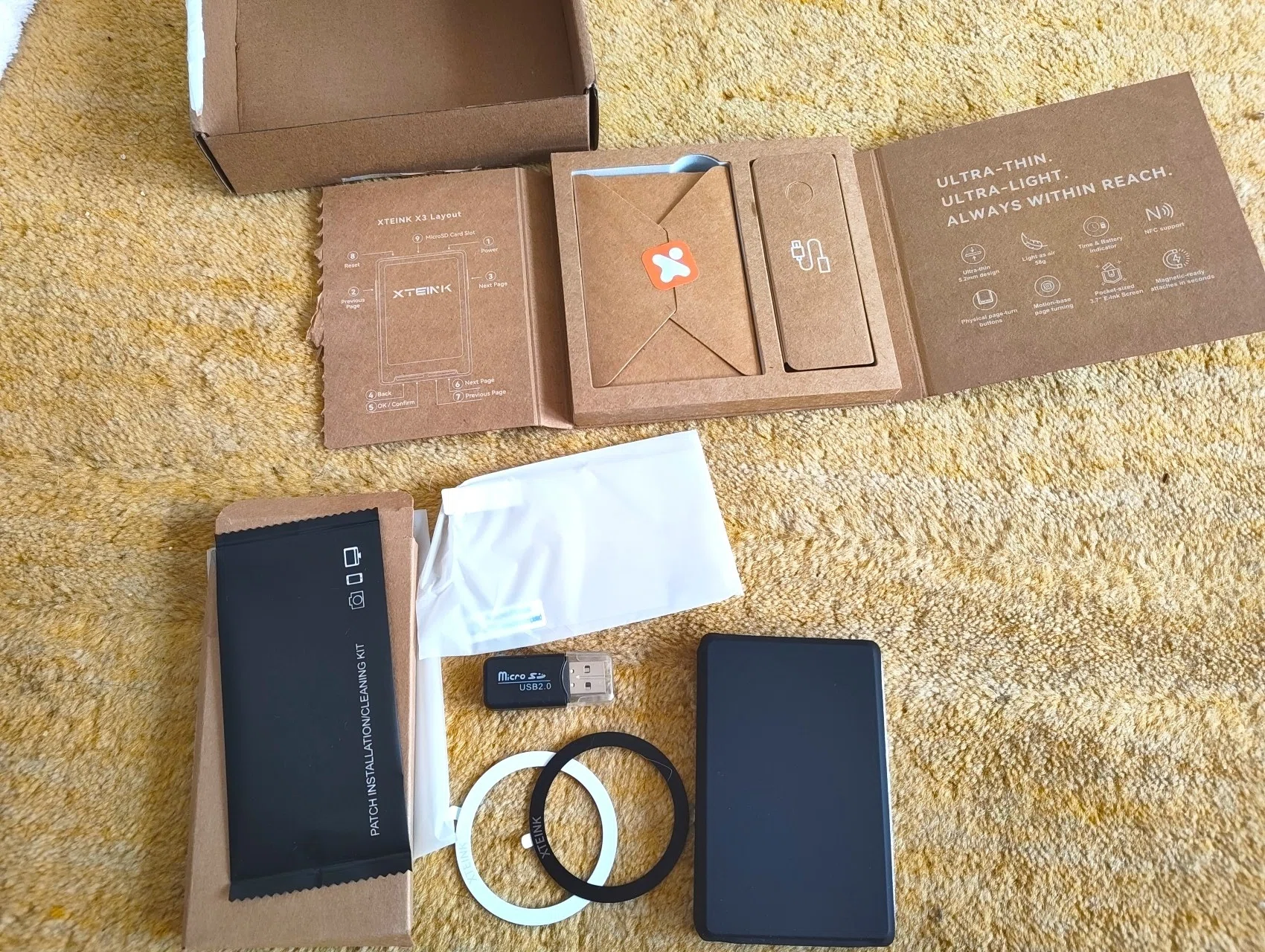 XTEINK X3 ブラック フィルム SDカード付き Xteink X3を買いましたレビュー！｜ねぼけなまこ