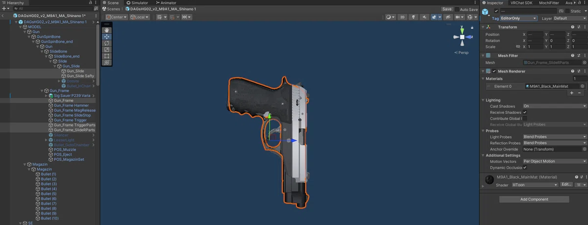 [VRChat] Make a non-functional SIG SAUER P239 model functional by ...