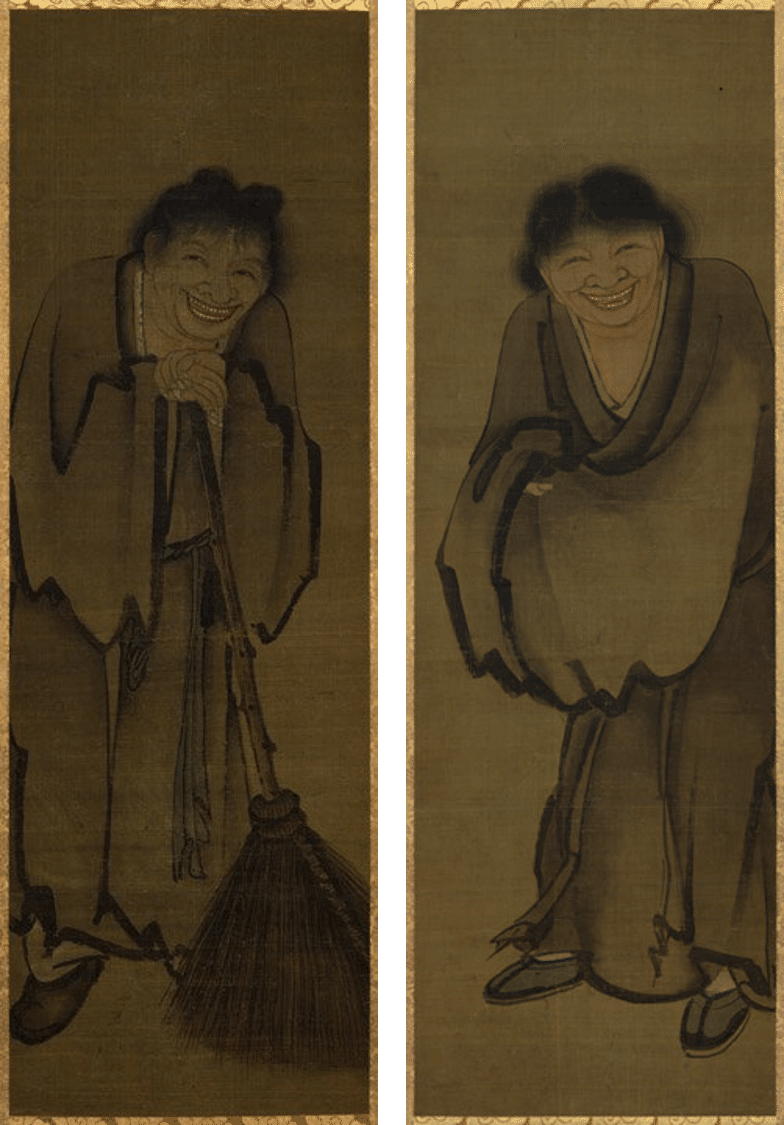 長沢蘆雪」展出品作⑧ 蘆雪《寒山拾得図》江戸時代、18世紀後半｜美術