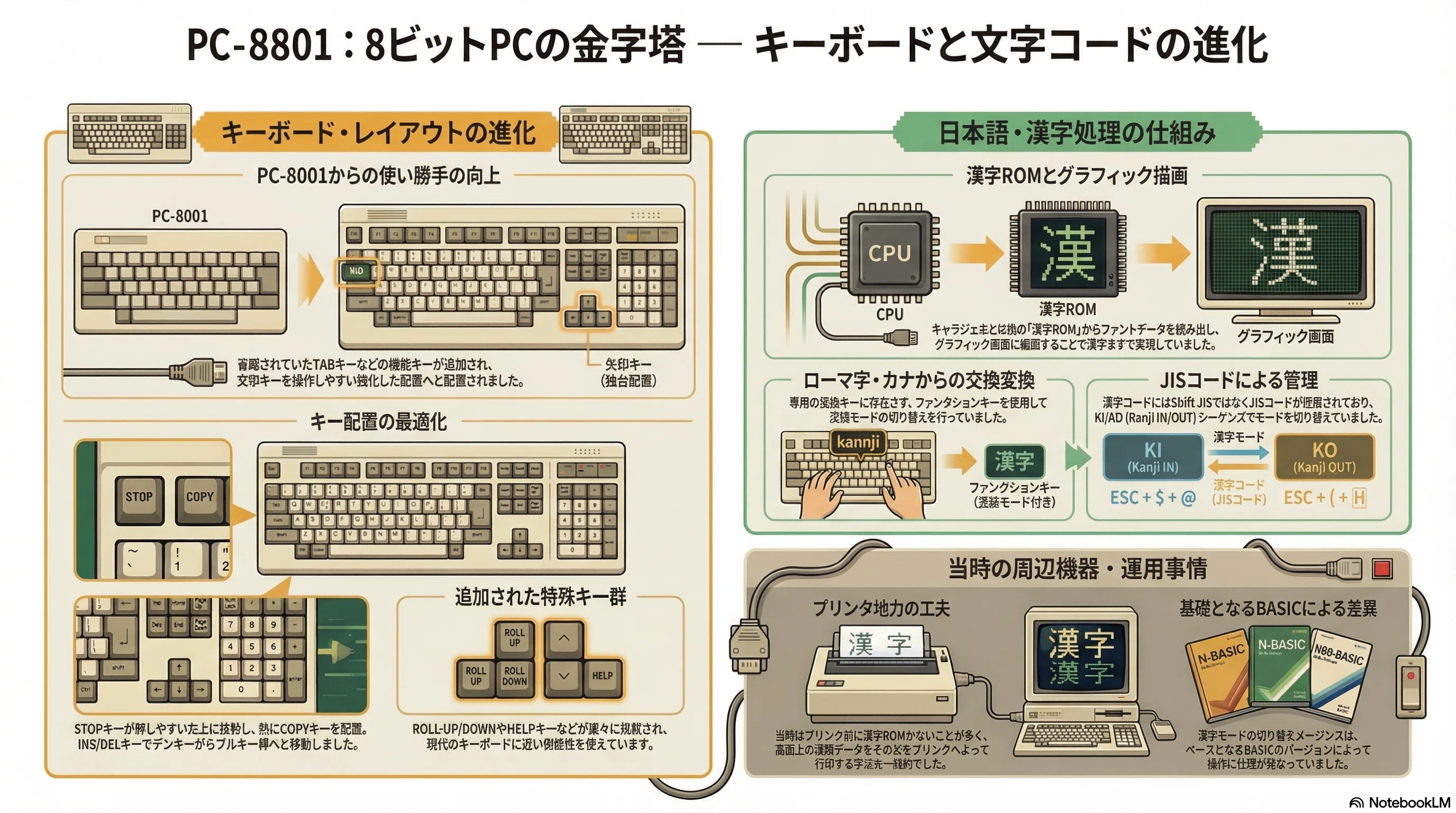 PC8801 のキーボードと文字コード｜kzn