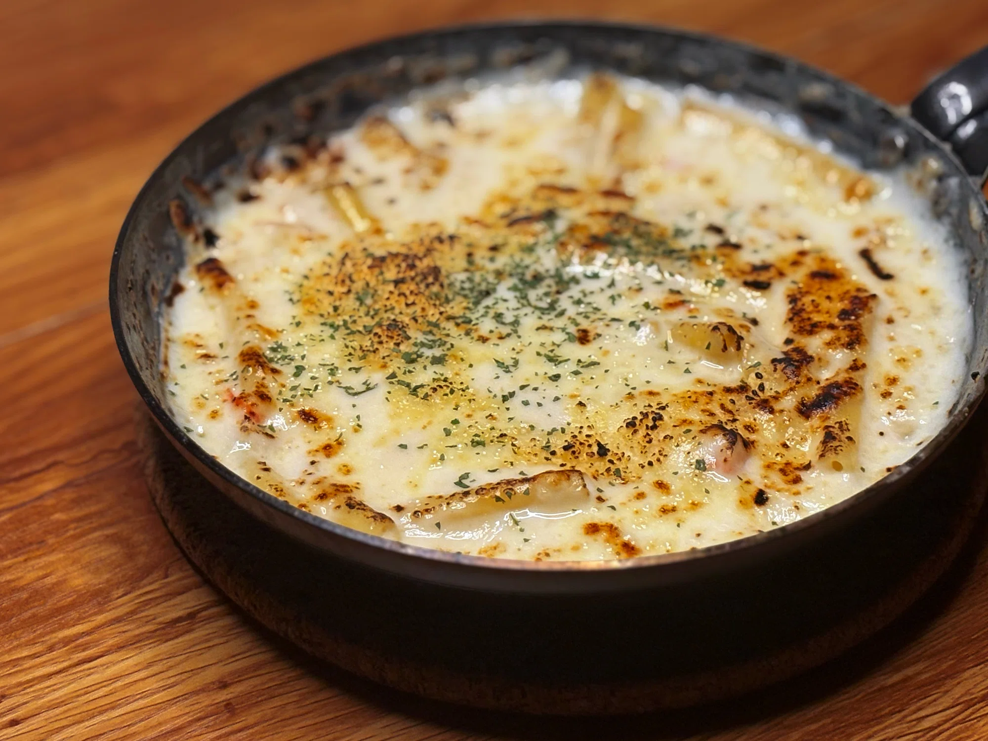 Recipe] Gratin is easy in one pan! Even crab sticks make an