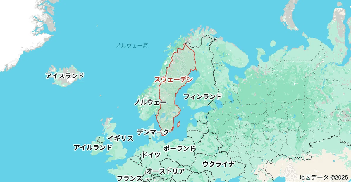 7位：スウェーデン