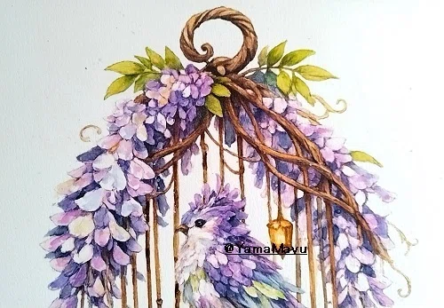 💜 【新作】藤の花が紡ぐ幻想「藤瑞の籠庭」— 夢の続きをさえずる庭