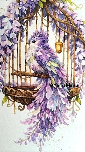 💜 【新作】藤の花が紡ぐ幻想「藤瑞の籠庭」— 夢の続きをさえずる庭