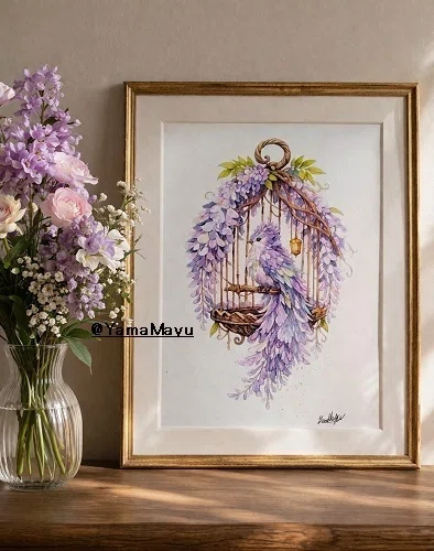 💜 【新作】藤の花が紡ぐ幻想「藤瑞の籠庭」— 夢の続きをさえずる庭