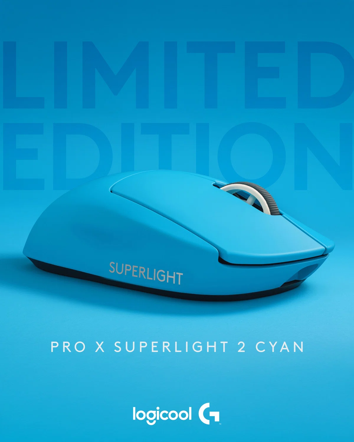 ロジクール G、「PRO X SUPERLIGHT 2」にブランドカラーのシアンが数量