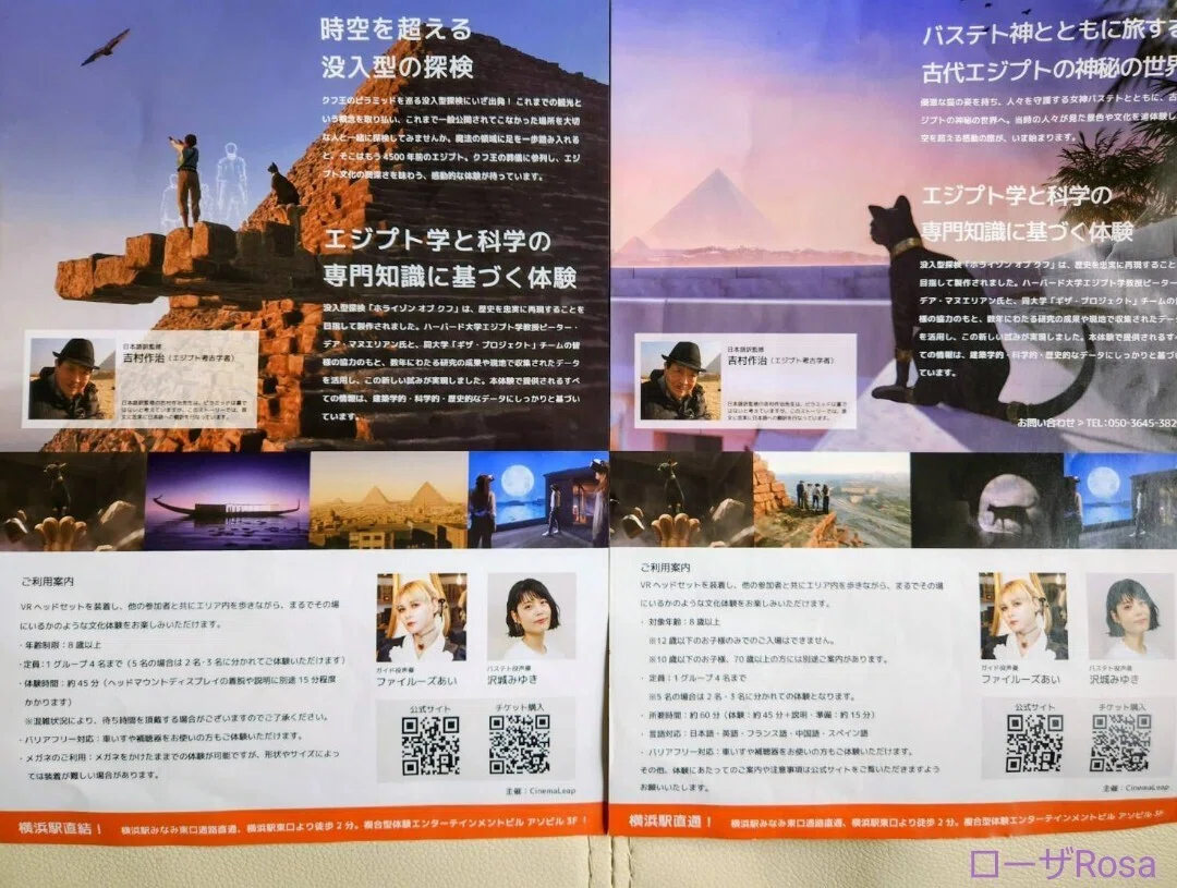 ホライゾンオブクフのチラシの裏、2種類